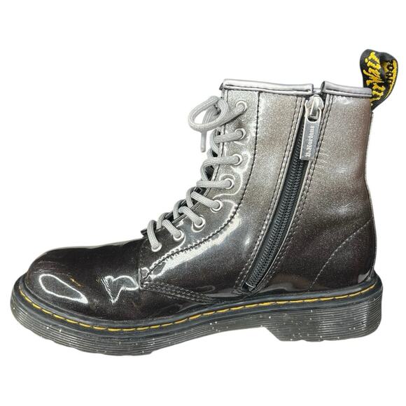 Dr. Martens Unisex Gradient Glitter Grey Black Combat Boot Size M 4 W 5 - Picture 2 of 10